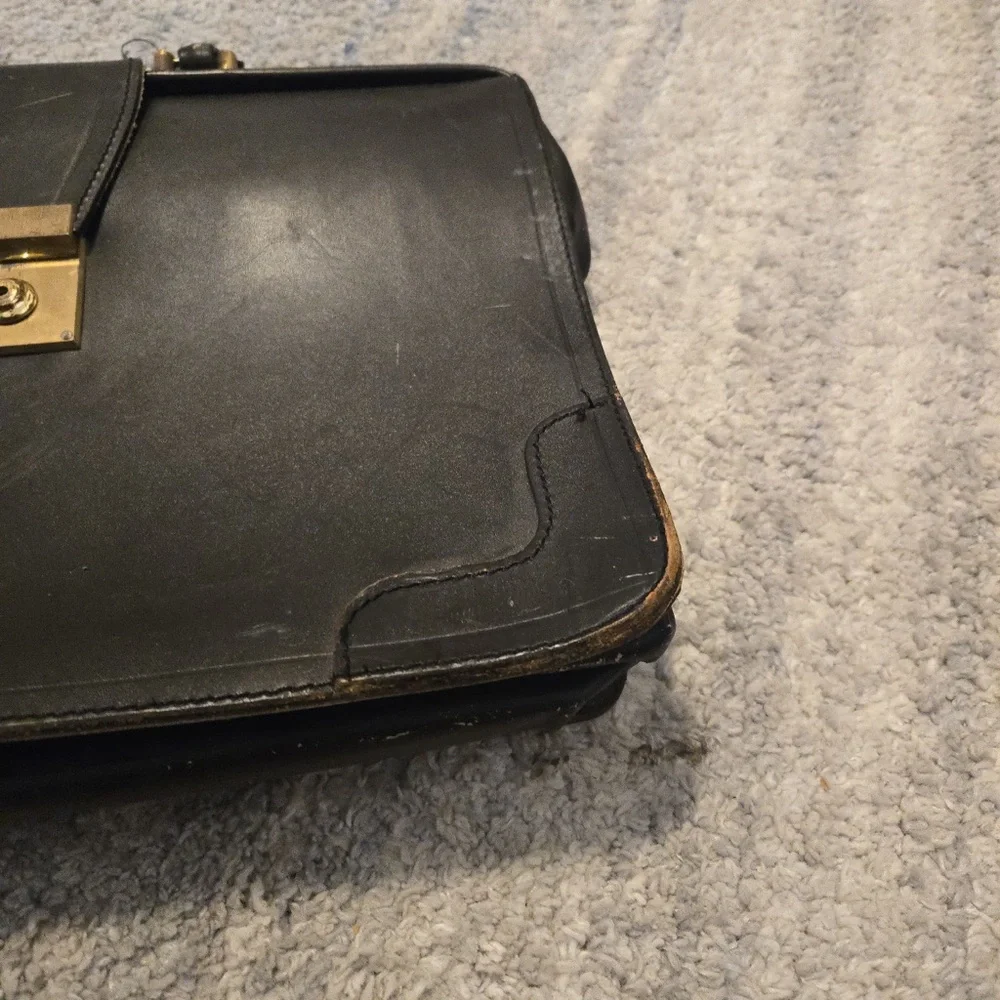 PEAL & CO. for BROOKS BROTHERS Bridle Leather Briefcase / Lawyer Bag - ENGLAND
